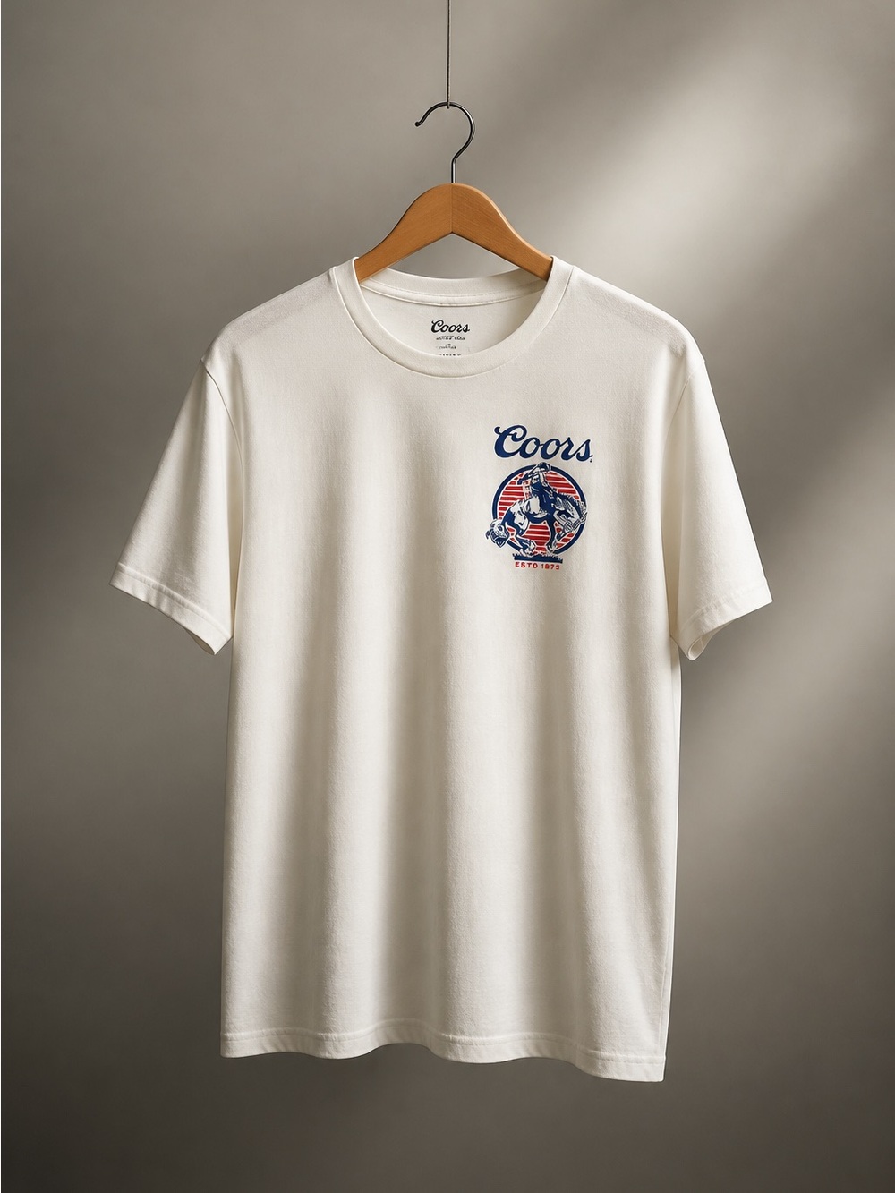 Coors estd 1873 Men's White Short-Sleeve Logo T-Shirt